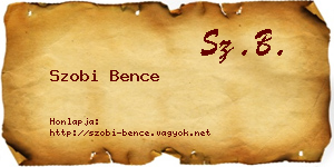 Szobi Bence névjegykártya